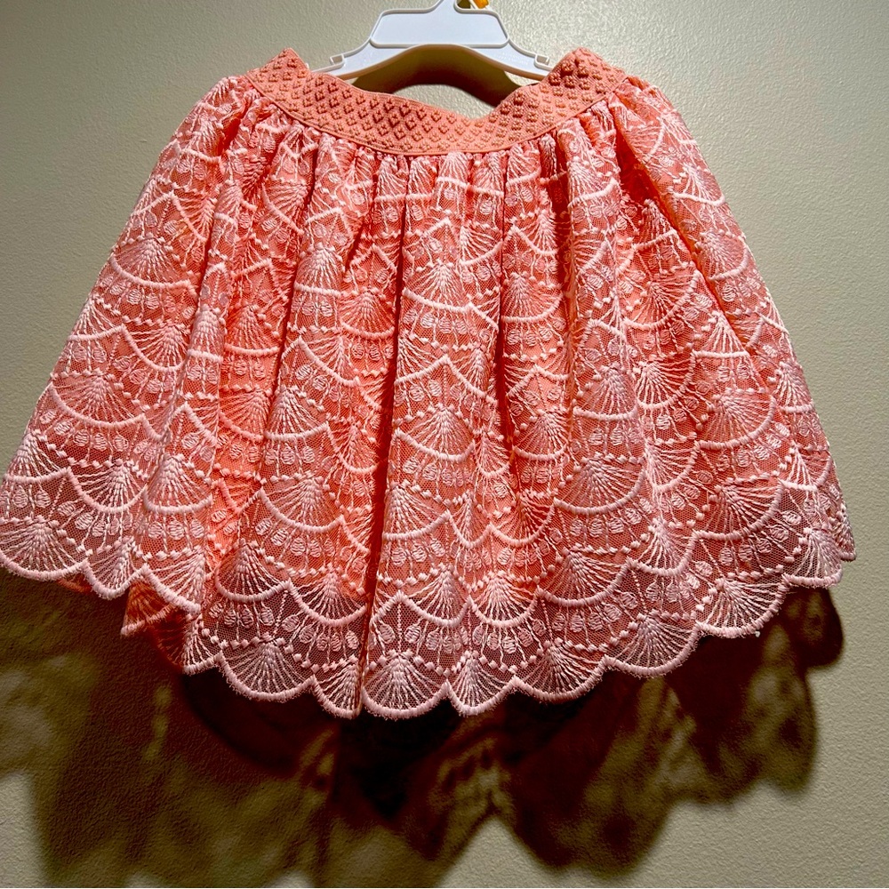 Girls laced lined skirt